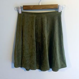 LA Hearts hunter green skater skirt